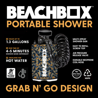 Beachbox Portable Shower Tank - 'Camo' [Limited Edition]