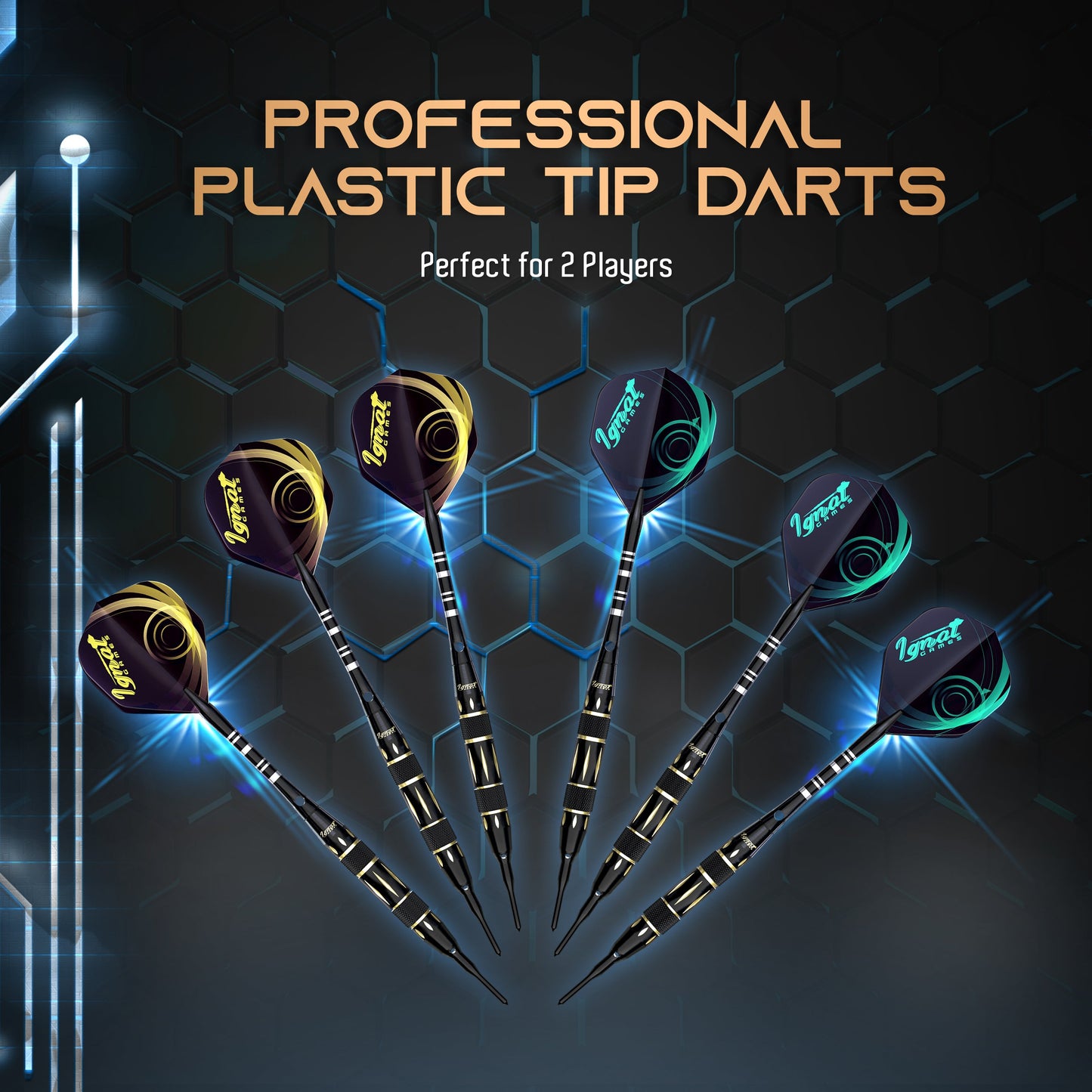 Darts | Professional Soft Tip Darts Set | 18G Sacred Serpent