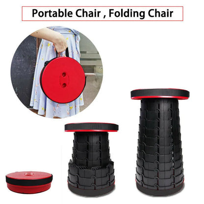 Portable Retractable Stool – Lightweight Folding Chair for Camping, Fishing, Hiking, and Travel