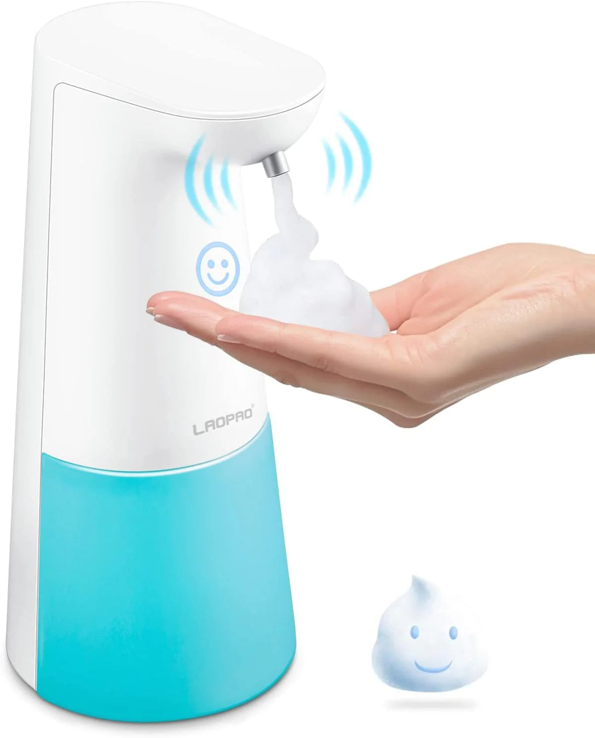 Bathroom Touchless Soap Dispenser: Auto Foam Dispenser, 240Ml Capacity, Blue Reservoir.