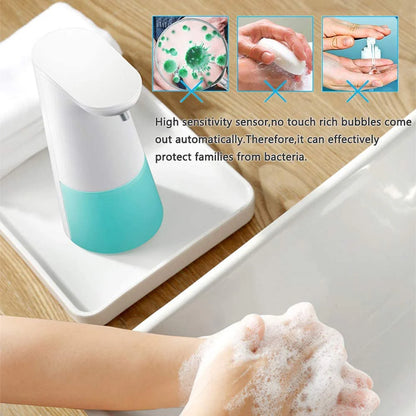 Bathroom Touchless Soap Dispenser: Auto Foam Dispenser, 240Ml Capacity, Blue Reservoir.